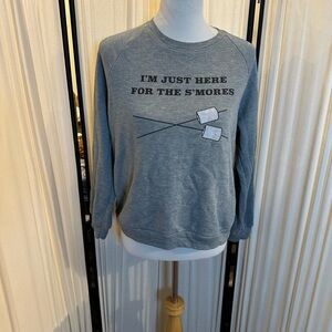Gray Boxy Sweatshirt with Relaxed Fit